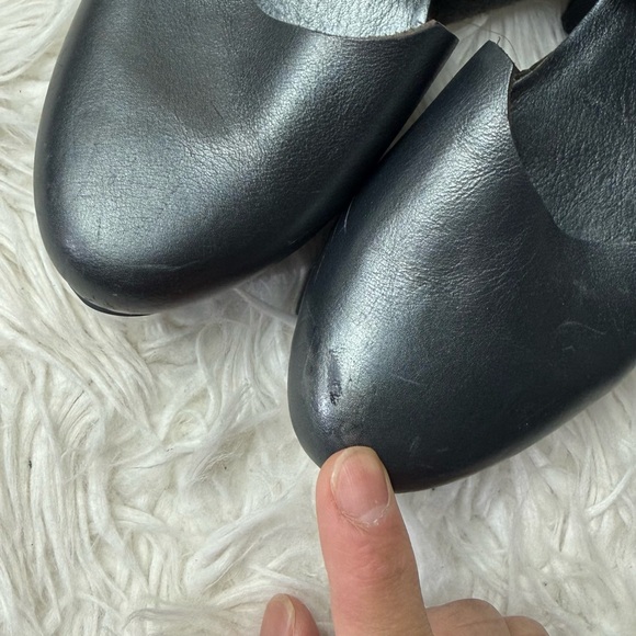 Trippen Metallic Dark Green Leather Mary Jane Block Heel Shoes EU 36 - Picture 11 of 12